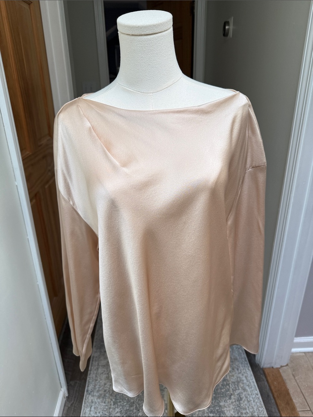 Vince Side Drape silk blouse